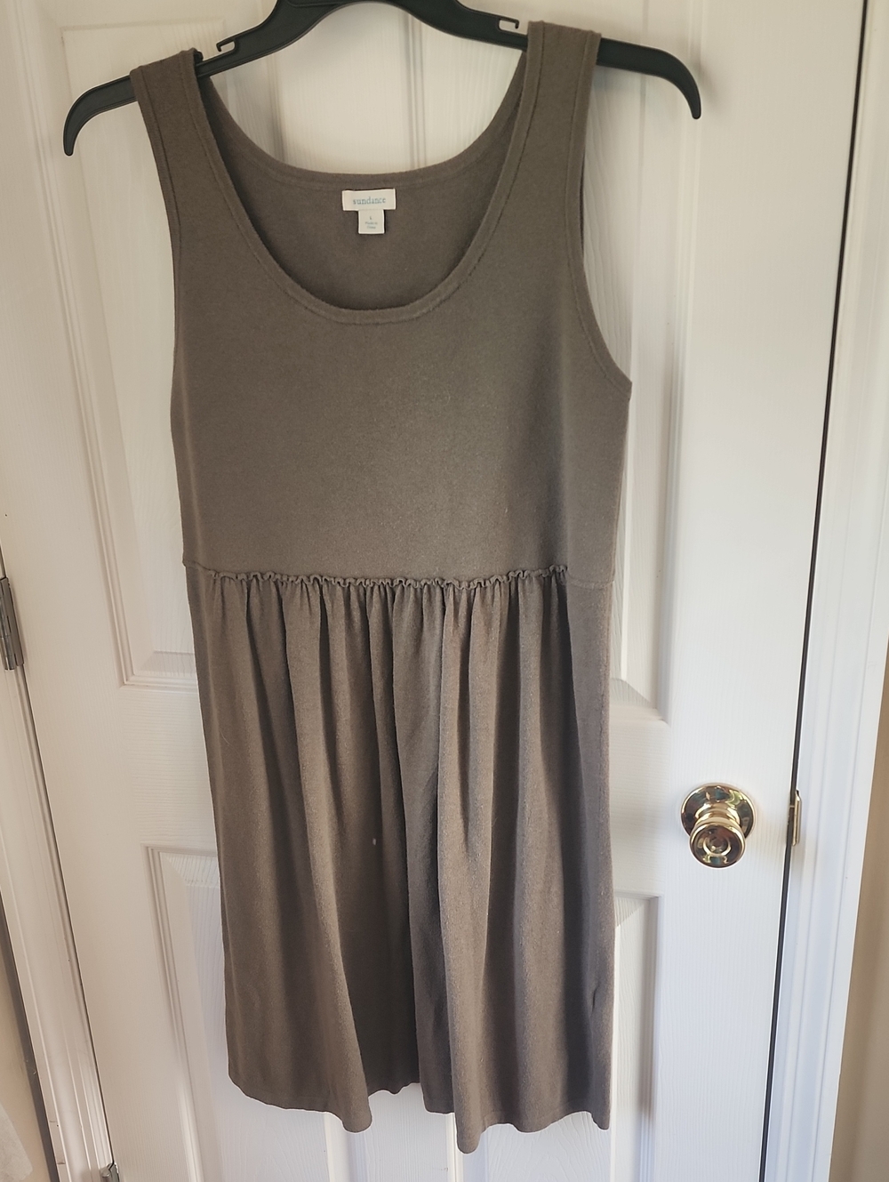 Sundance Olive Scoop-Neck Sleeveless Tunic Dress